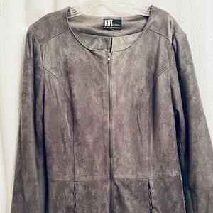 Faux Gray Suede Women’s Jacket